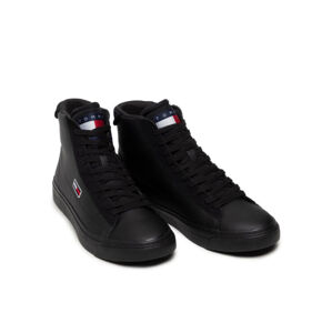 Tommy Jeans pánské kotníkové černé tenisky - 41 (BDS)